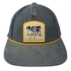 Katin Trucker Hat Blue One Size Corduroy Hula Girl Mesh Back Rope Snapback hat